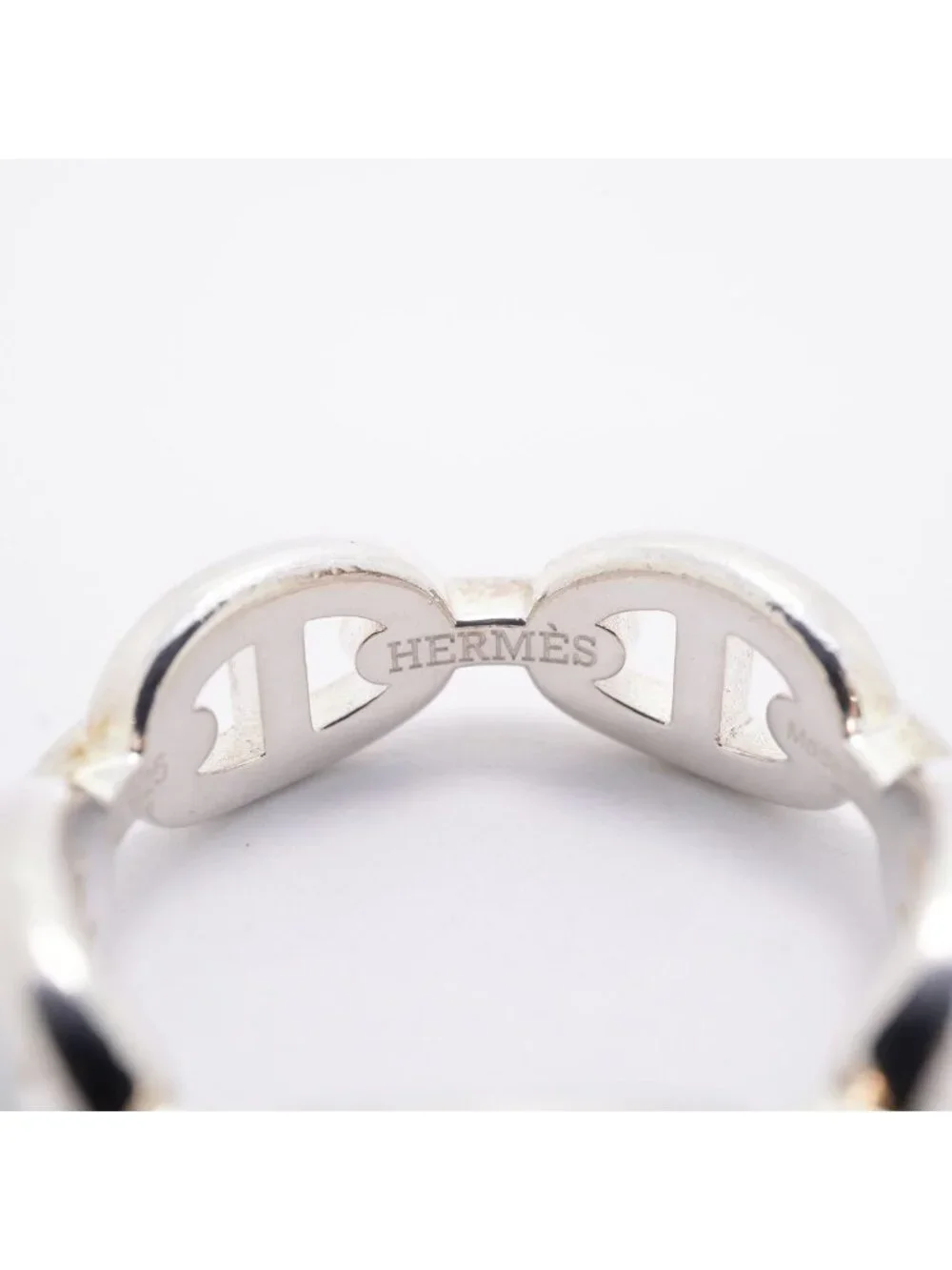 Hermes Ring Enchainee Chaine D'ancre 925 Sterling Silver